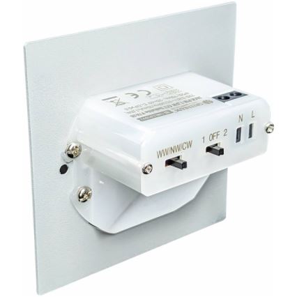 LED φωτιστικό σκάλας με αισθητήρα κίνησης και σούρουπου LED/1,5W/230V 3000/4000/6000K γκρι