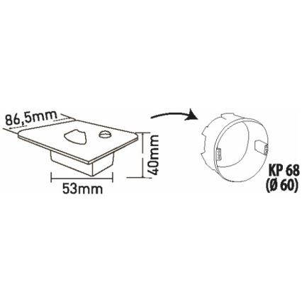 LED φωτιστικό σκάλας με αισθητήρα κίνησης και σούρουπου LED/1,5W/230V 3000/4000/6000K γκρι