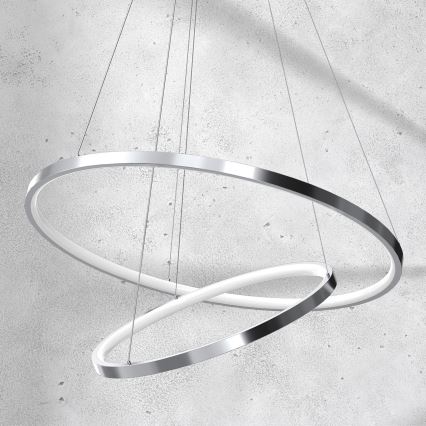 Φωτιστικό LED με καλώδιο ROTONDA LED/51W/230V γυαλιστερό χρώμιο