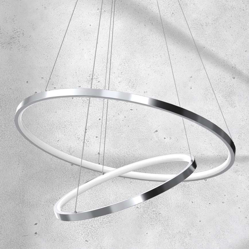 Φωτιστικό LED με καλώδιο ROTONDA LED/51W/230V γυαλιστερό χρώμιο