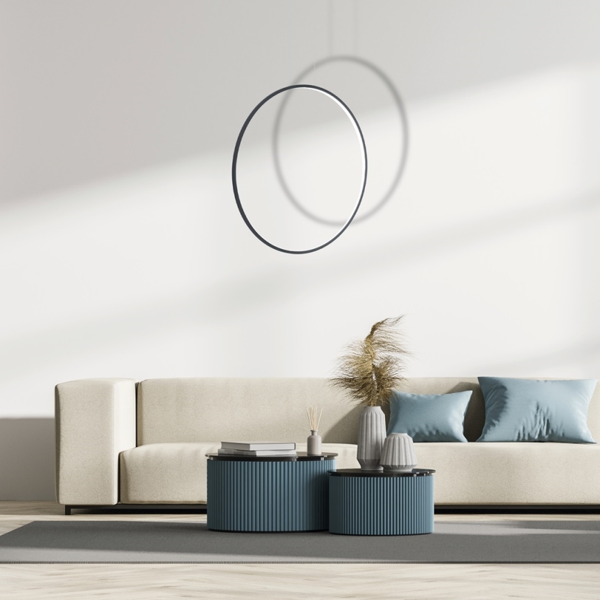 Φωτιστικό LED με καλώδιο SATURNO LED/46W/230V διάμ. 80 εκ. IP44 ανθρακί