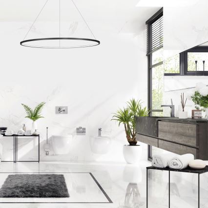 Φωτιστικό LED με καλώδιο SATURNO LED/65W/230V διάμ. 120 εκ. IP44 ανθρακί