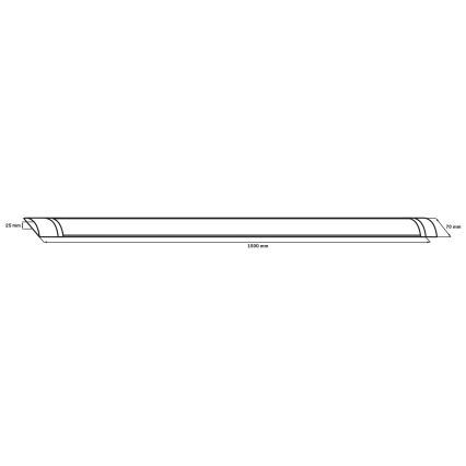 Φωτιστικό LED τύπου φθορισμού 50W/230V 4000K 150 cm μαύρο
