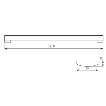 Ρυθμιζόμενο LED φωτιστικό τύπου σωλήνα DAISY RIBBON LED/20/30/40W/230V 3000/4300/6500K 120 cm λευκό