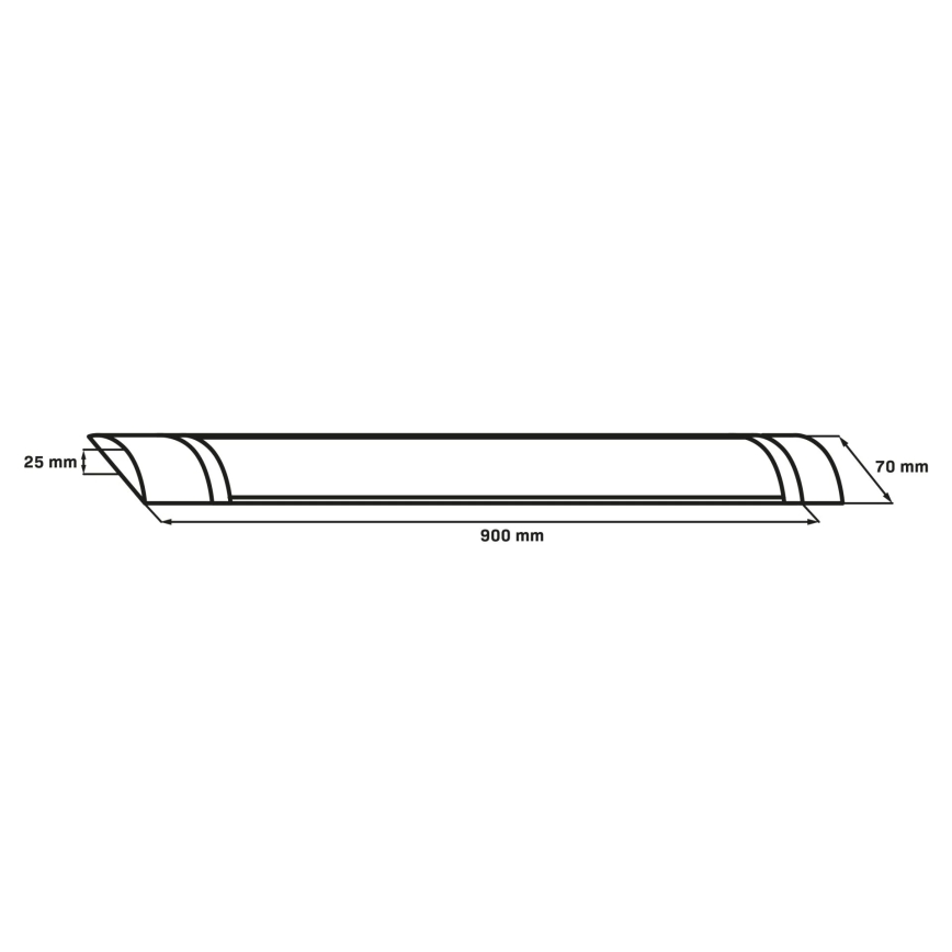 Φωτιστικό LED τύπου φθορισμού LED/30W/230V 4000K 90 cm μαύρο