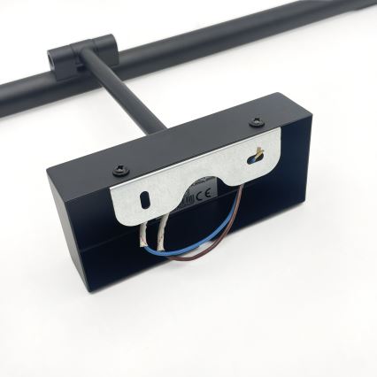 Φωτιστικό LED για καθρέφτη μπάνιου MIRROR, 8W, 230V, 4000K, IP44, 60 cm, μαύρο