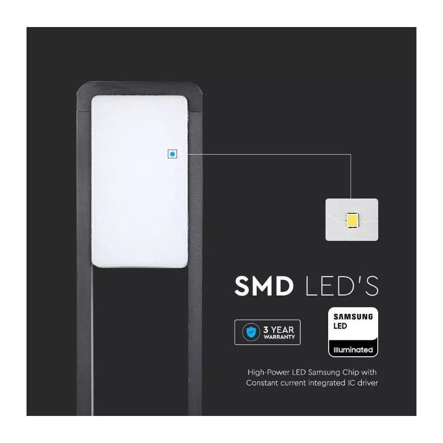 Φωτιστικό LED εξωτερικού χώρου SAMSUNG CHIP LED/10W/230V 3000K IP65 μαύρο