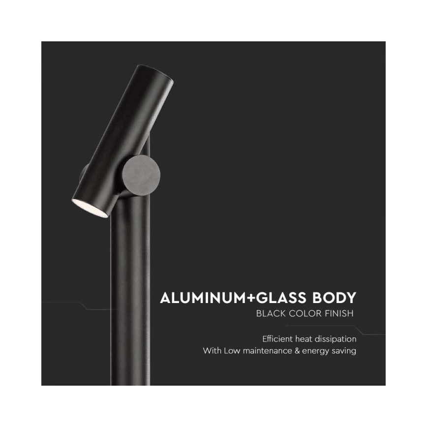 Φωτιστικό LED εύκαμπτο εξωτερικού χώρου LED/4W/230V 3000K IP44 100 cm μαύρο