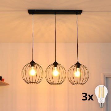 Φωτιστικό LED με καλώδιο MERCURE 3xE27/15W/230V