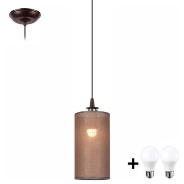 Φωτιστικό LED με καλώδιο NOEL MINI 1xE27/60W/230V καφέ