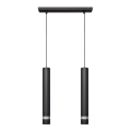 Φωτιστικό LED με καλώδιο TUBA 2xGU10/4,8W/230V μαύρο/γυαλιστερό χρώμιο