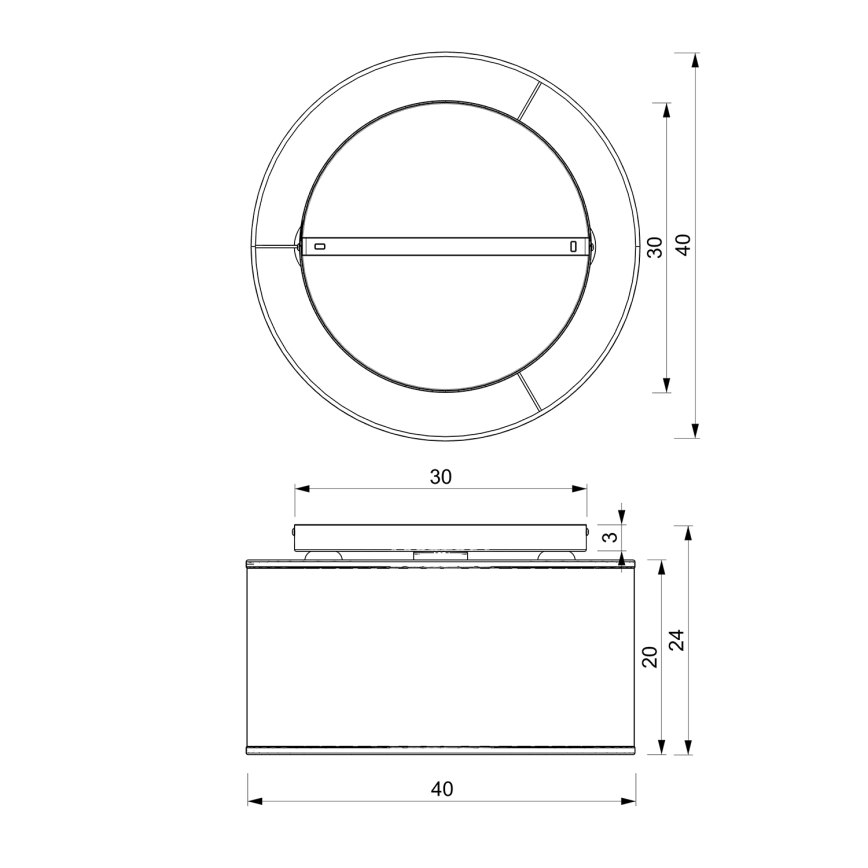 Πλαφονιέρα LOFT SHADE 3xE27/60W/230V λευκό/χρυσό