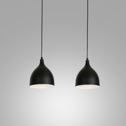 Φωτιστικό οροφής με καλώδιο NOAK 2xE27/15W/230V μαύρο