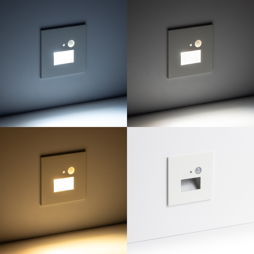 LED φωτιστικό σκάλας με αισθητήρα κίνησης και λυκόφωτος LED/1,5W/230V 3000/4000/6000K λευκό