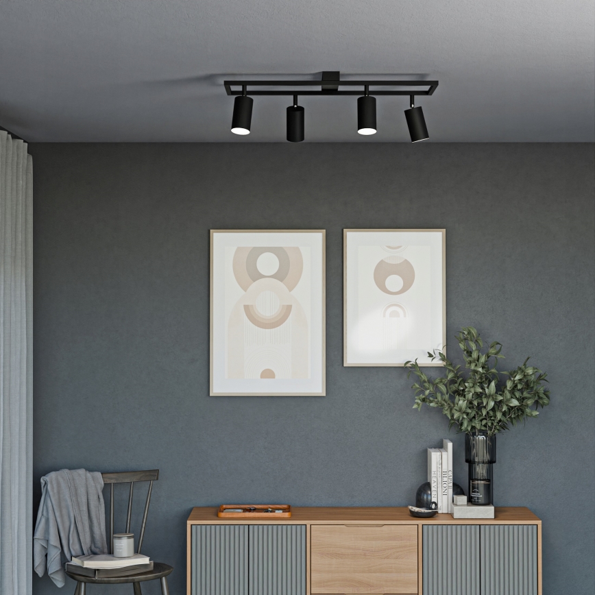 Φωτιστικό σποτ 4xGU10/30W/230V μαύρο