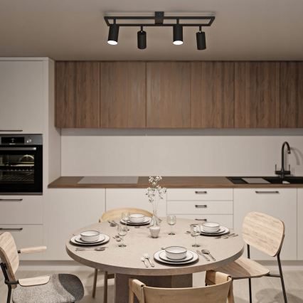 Φωτιστικό σποτ 4xGU10/30W/230V μαύρο