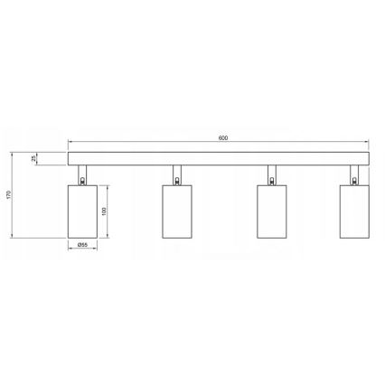 Φωτιστικό σποτ 4xGU10/35W/230V λευκό