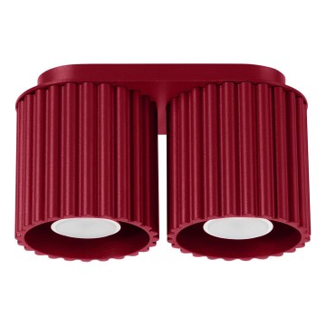 Φωτιστικό σποτ AURA 2xGU10/10W/230V κόκκινο