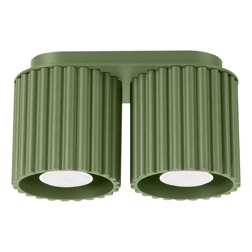 Φωτιστικό σποτ AURA 2xGU10/10W/230V πράσινο