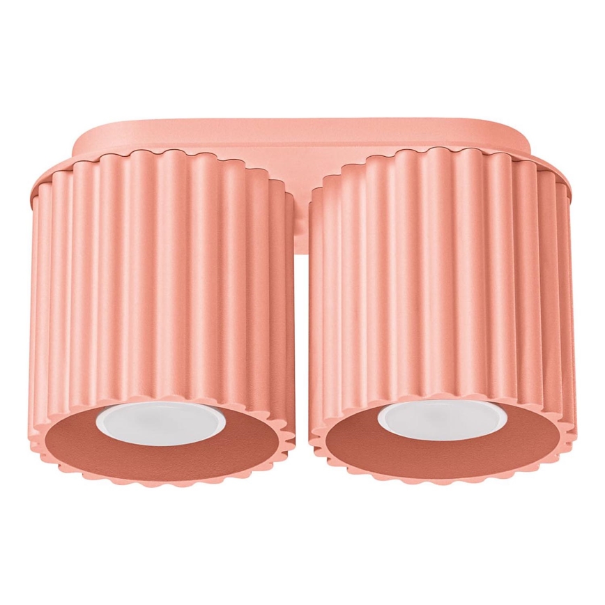 Φωτιστικό σποτ AURA 2xGU10/10W/230V ροζ