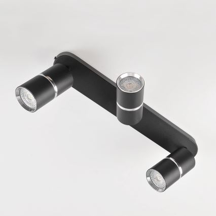 Φωτιστικό σποτ BAMBOO 3xGU10/10W/230V μαύρο