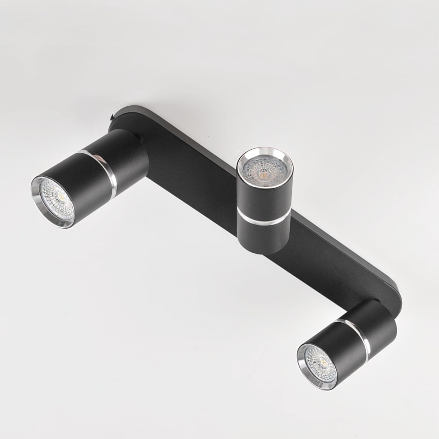 Φωτιστικό σποτ BAMBOO 3xGU10/10W/230V μαύρο