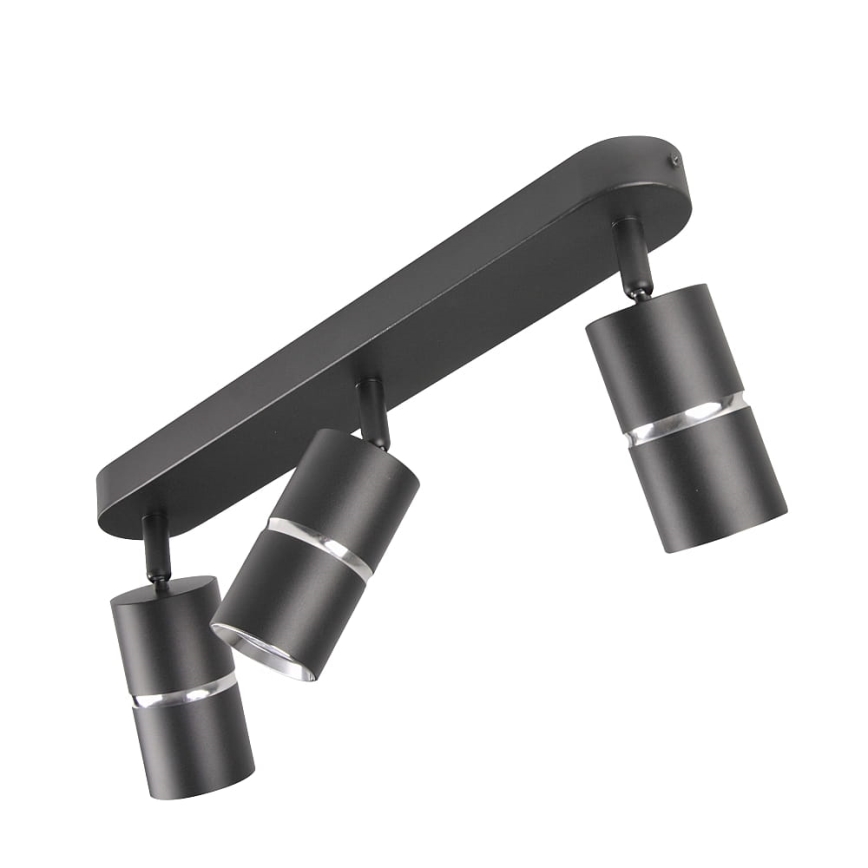 Φωτιστικό σποτ BAMBOO 3xGU10/10W/230V μαύρο