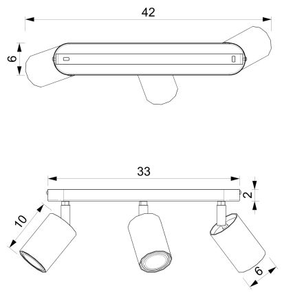 Φωτιστικό σποτ BELLO 3xGU10/8W/230V λευκό