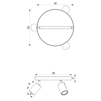 Φωτιστικό σποτ BELLO 3xGU10/8W/230V λευκό