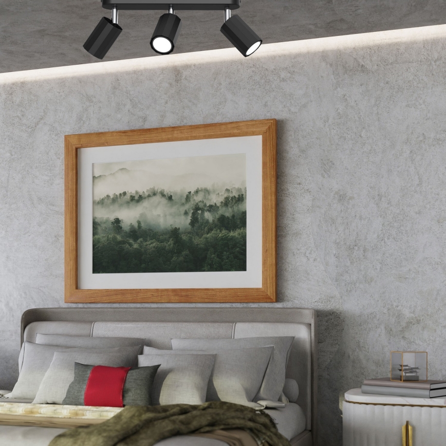 Φωτιστικό σποτ BELLO 3xGU10/8W/230V μαύρο