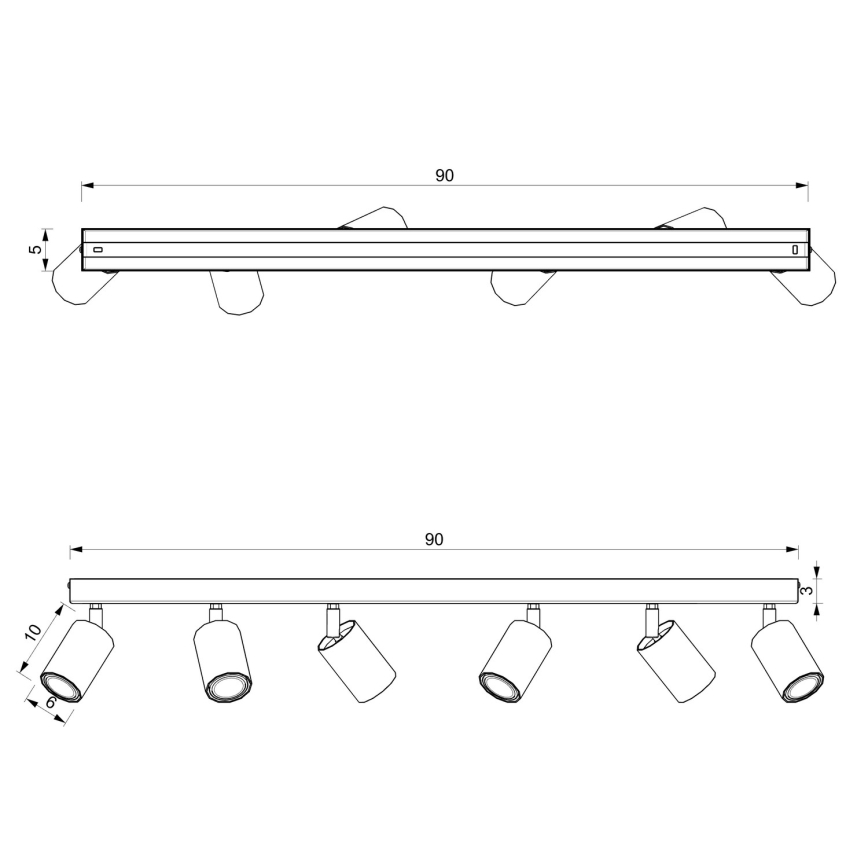 Φωτιστικό σποτ BELLO 6xGU10/8W/230V λευκό