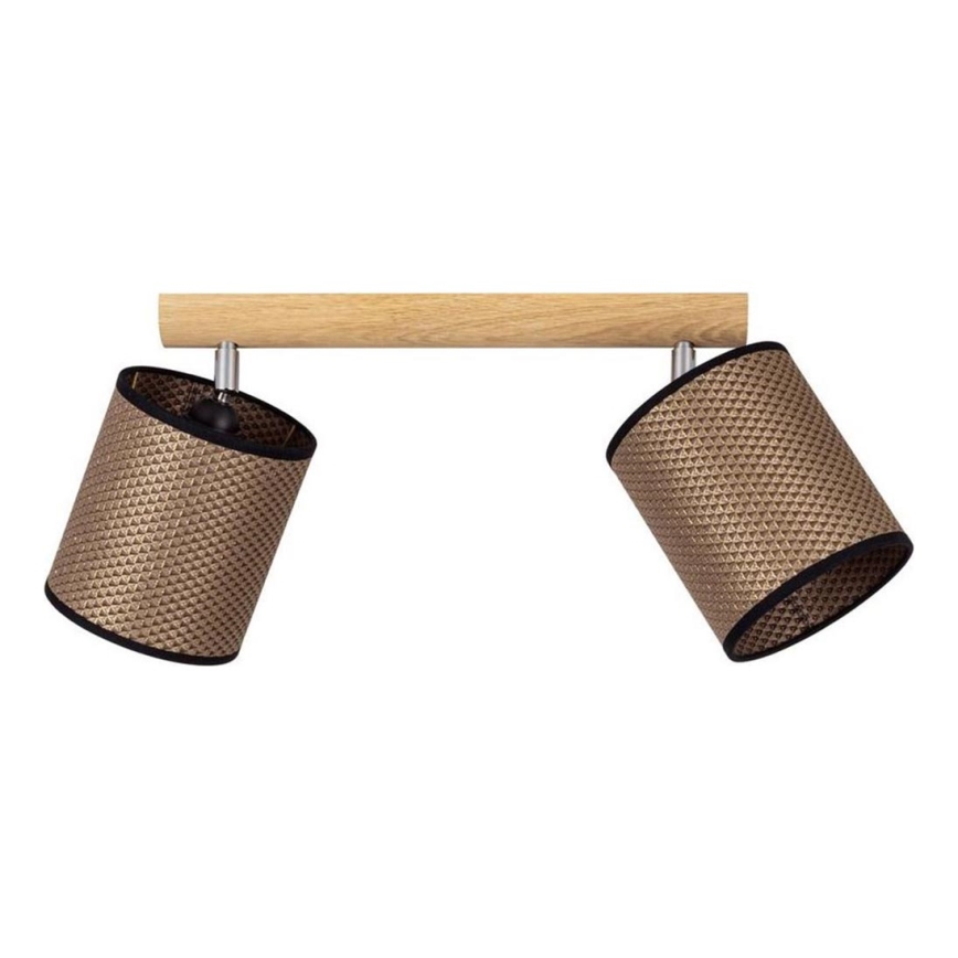 Φωτιστικό σποτ BENITA 2xE27/25W/230V καφέ/δρυς