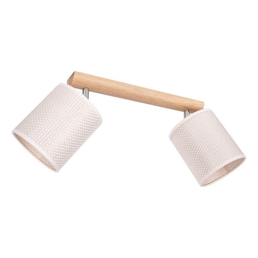 Φωτιστικό σποτ BENITA 2xE27/25W/230V κρεμ/δρυς