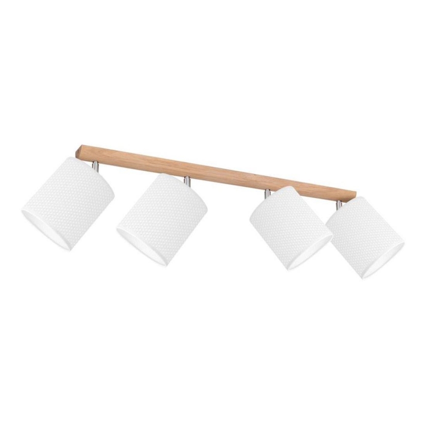 Φωτιστικό σποτ BENITA 4xE27/25W/230V λευκό/δρυς