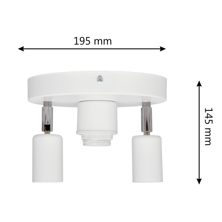 Φωτιστικό σποτ CENTRO 3xE27/15W/230V λευκό