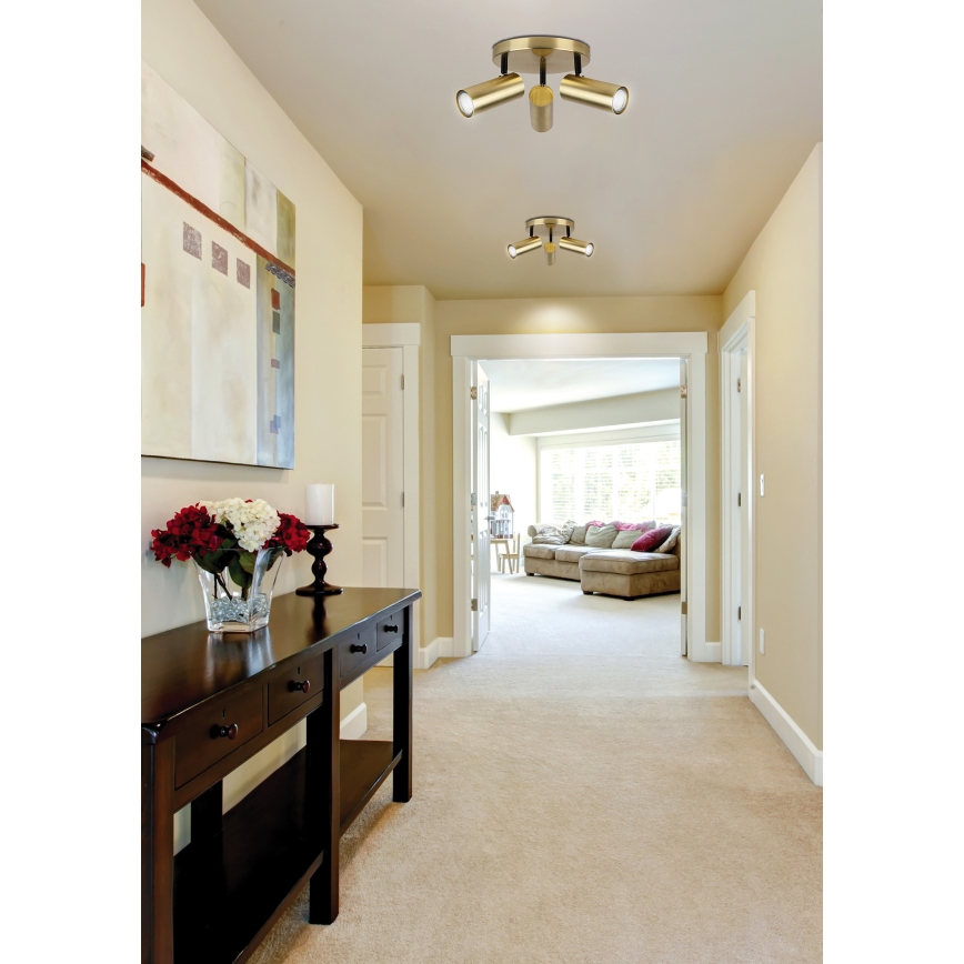 Φωτιστικό σποτ COLLY 3xGU10/15W/230V χρυσαφί