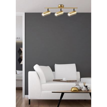 Φωτιστικό σποτ COLLY 3xGU10/15W/230V χρυσαφί