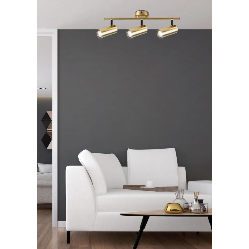 Φωτιστικό σποτ COLLY 3xGU10/15W/230V χρυσαφί