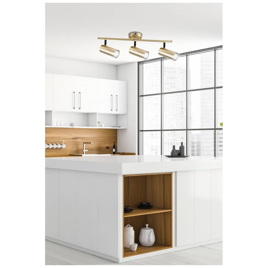 Φωτιστικό σποτ COLLY 3xGU10/15W/230V χρυσαφί