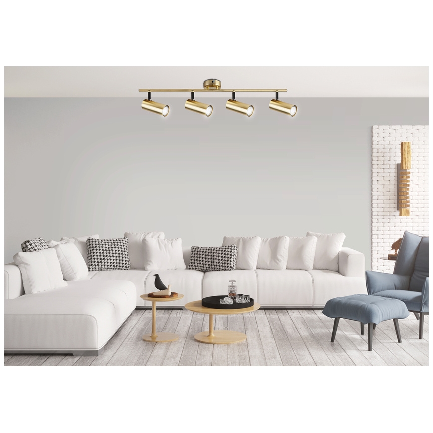Φωτιστικό σποτ COLLY 4xGU10/15W/230V χρυσαφί