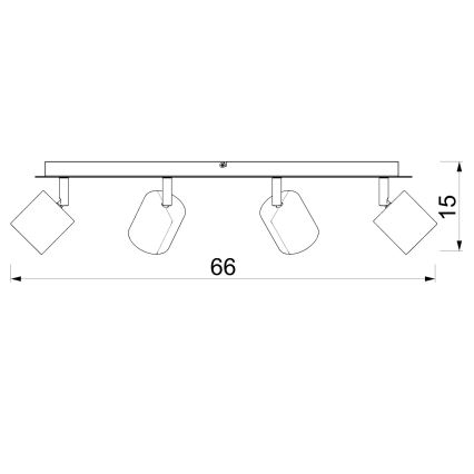 Φωτιστικό σποτ DEMIA 4xGU10/8W/230V μπεζ