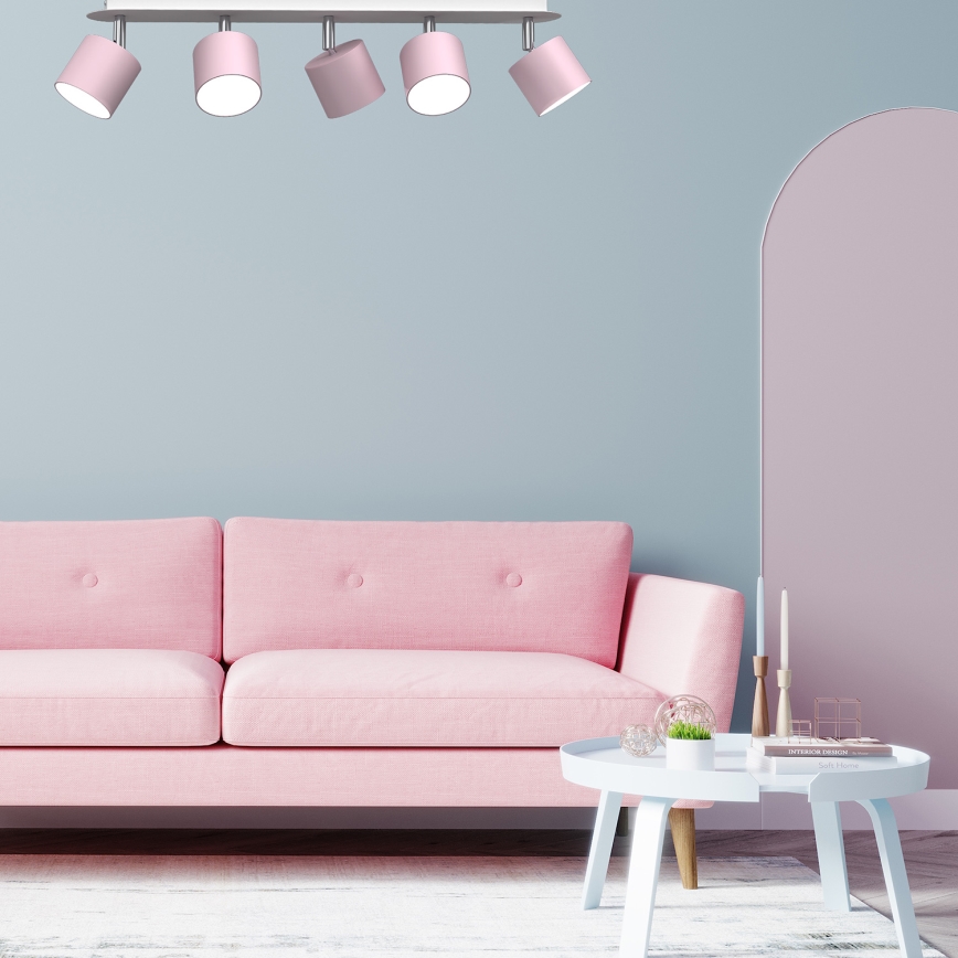 Φωτιστικό σποτ DIXIE 5xGX53/11W/230V ροζ