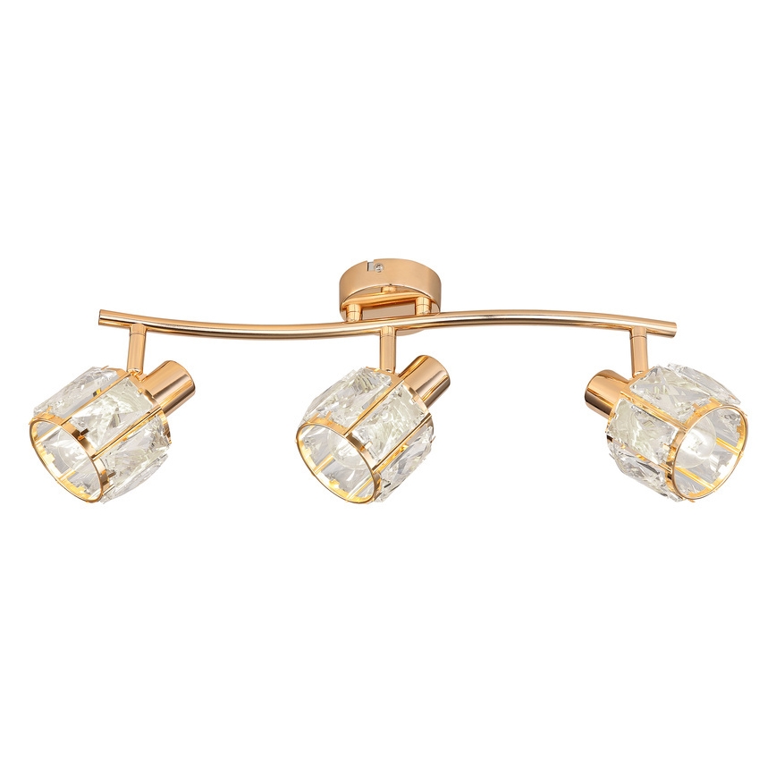 Φωτιστικό σποτ DUBAI 3xE14/40W/230V Ροζ χρυσό