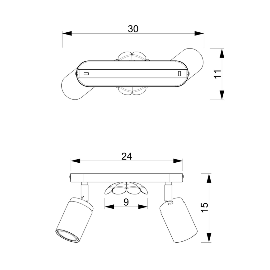 Φωτιστικό σποτ ΛΟΥΛΟΥΔΙΑ 2xGU10/8W/230V λευκό