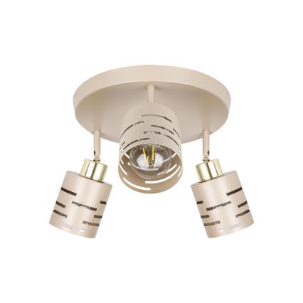 Φωτιστικό σποτ ELEN 3xE27/35W/230V μπεζ/χρυσό