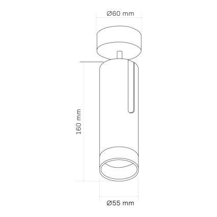 Φωτιστικό σποτ FADO 1xGU10/10W/230V μαύρο