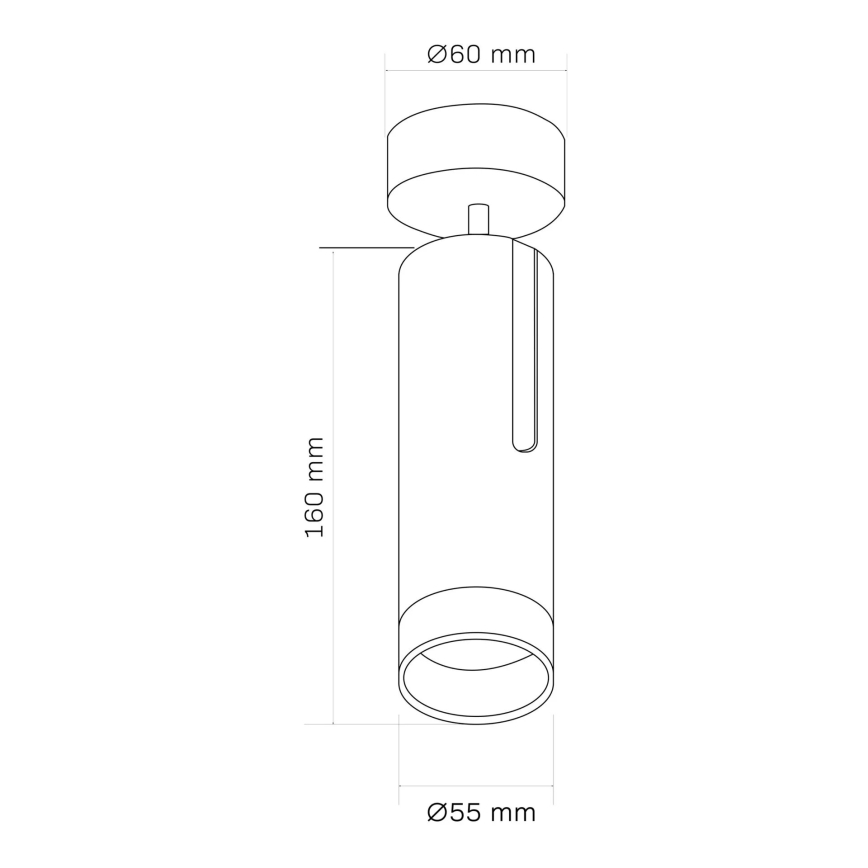 Φωτιστικό σποτ FADO 1xGU10/10W/230V μαύρο