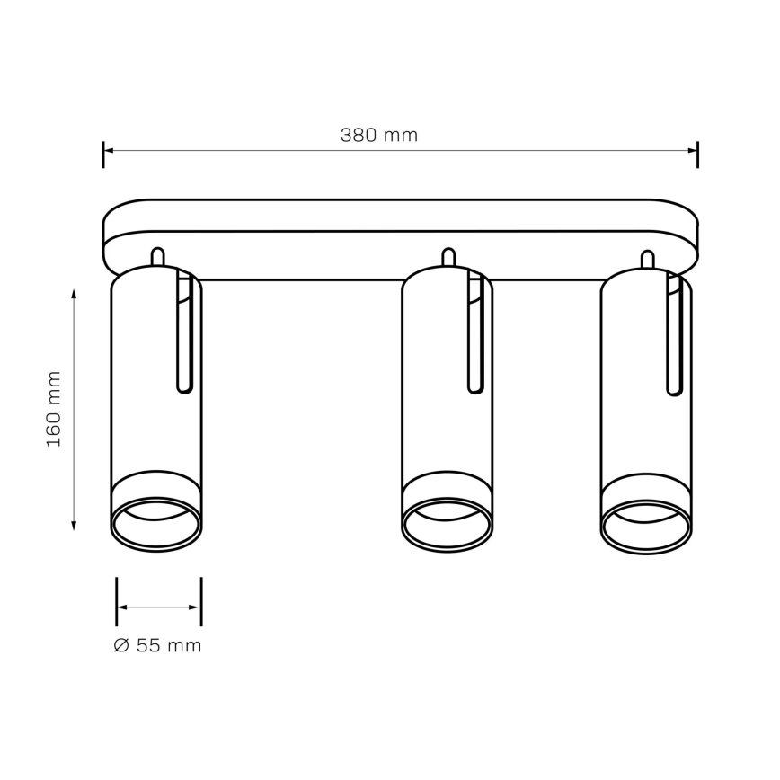 Φωτιστικό σποτ FADO 3xGU10/10W/230V μαύρο