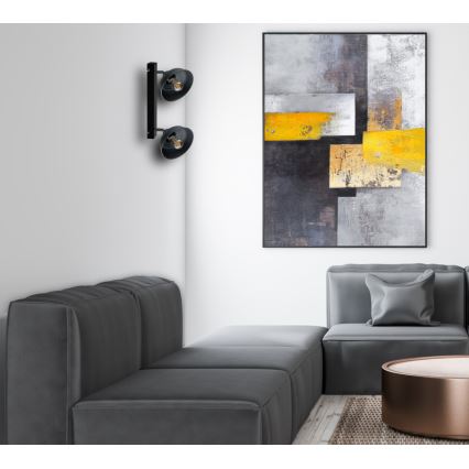 Φωτιστικό σποτ FAUN 2xE27/60W/230V μαύρο