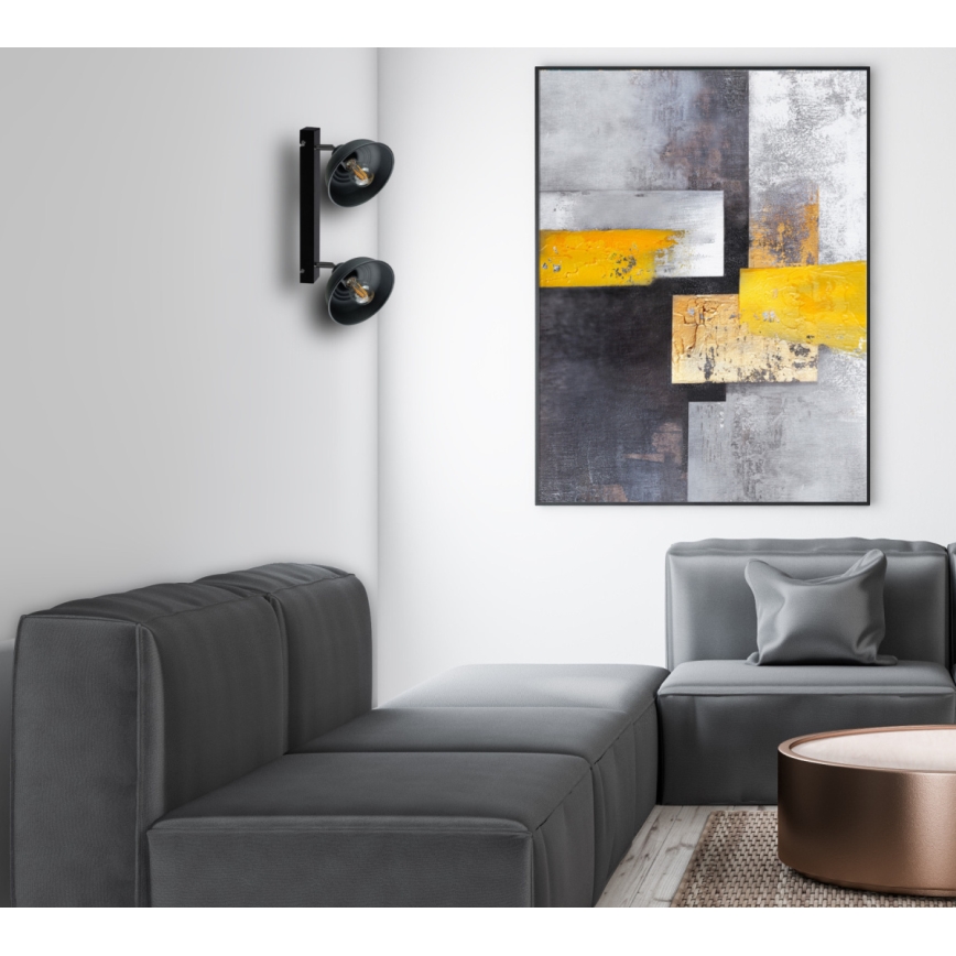 Φωτιστικό σποτ FAUN 2xE27/60W/230V μαύρο